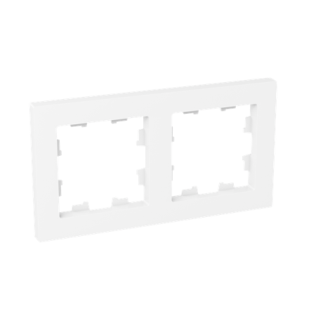 Рамка 2-м Эпика пластик бел. EKF UP1-FPW-02