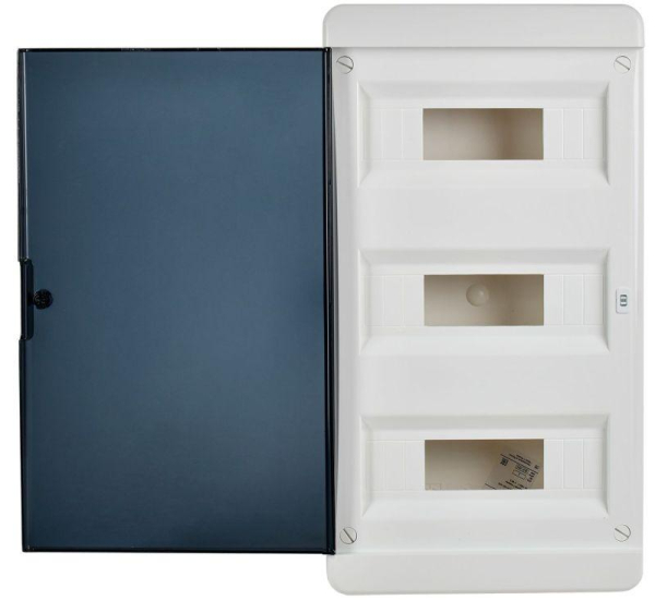 Корпус ЩРН-П-36 TEKFOR IP41 черн. прозр. дверь пластик. IEK TF5-KP12-N-36-41-K01-K03