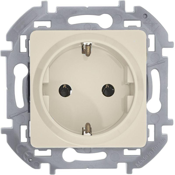 Розетка 1-м СП Inspiria 16А IP20 250В 2P+E немецк. стандарт механизм сл. кость IEK 673721