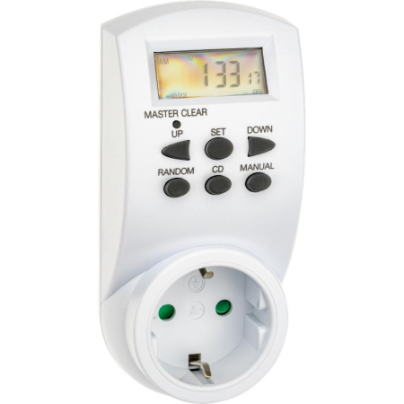 Таймер недельный электронный с заземл. 1.8кВт бел. REV 66989 6