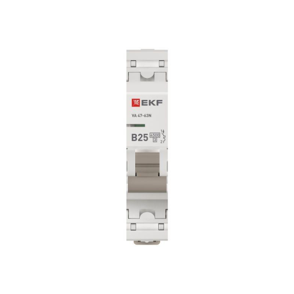 Выключатель автоматический модульный 1п B 25А 4.5кА ВА 47-63N PROxima EKF M634125B