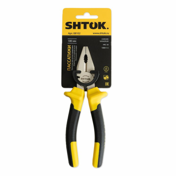 Пассатижи 1000В 180мм (08102) SHTOK 376272
