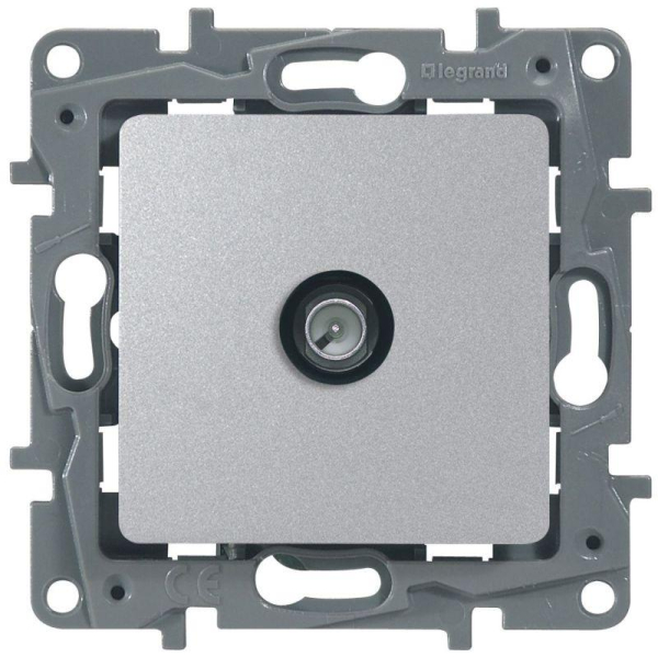 Розетка телевизионная оконечная TV СП Etika 5дБ 5-862МГц механизм алюм. IEK 672465