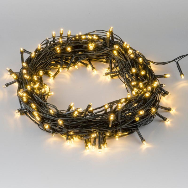 Гирлянда LED ULD-S2000-200/DGA WARM WHITE IP20 20м 200 диодов тепл. бел. свет провод зел. Uniel UL-00007308