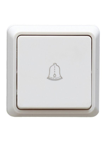 Выключатель кнопочный 1-кл. ОП Октава 10А IP20 ВСк20-1-0-ОБ бел. GENERICA EVO13-K01-10-DC