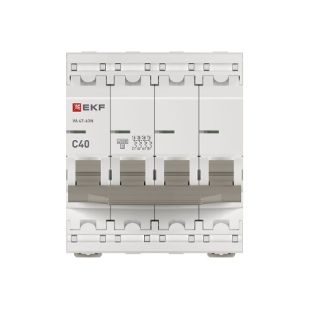 Выключатель автоматический 4п C 40А 4.5кА ВА 47-63N PROxima EKF M634440C