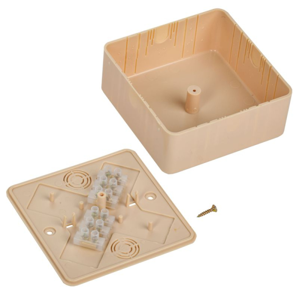 Коробка распаячная ОП 100х100х44 IP20 КМ41222-04 (6 клем. 6кв.мм) сосна IEK UKO10-100-100-044-K34