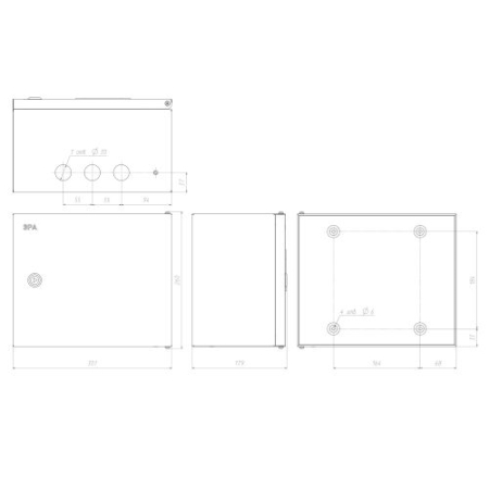 Корпус ЩМПг-02 250х300х175 IP54 NO_SIMPLE_STM_SHMPg-02_IP54 метал. Эра Б0041665