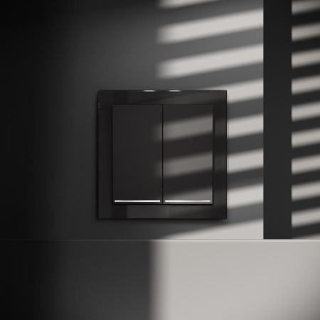 Выключатель 2-кл. СП S70 10А с подсветкой механизм черн. матов. Voltum VLS020208