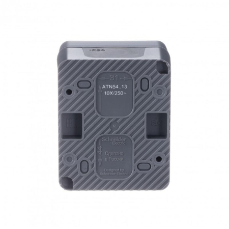 Выключатель 1-кл. ОП AtlasDesign PROFI IP54 10AX с подсветкой антрацит SE ATN544013