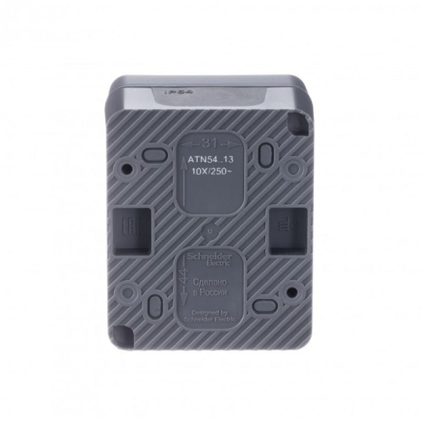 Выключатель 1-кл. ОП AtlasDesign PROFI IP54 10AX с подсветкой антрацит SE ATN544013