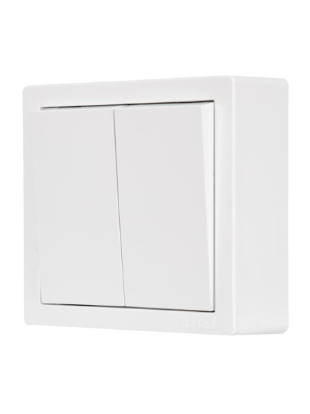 Выключатель 2-кл. ОП LETO бел. LEZARD 752-0200-101