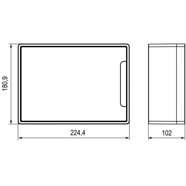 Щиток настенный Фрейм (FRAME) 8мод. с бел. дверцей с 2 шинами PEN на 6 и 8 отверст. бел. DKC F08W1WW