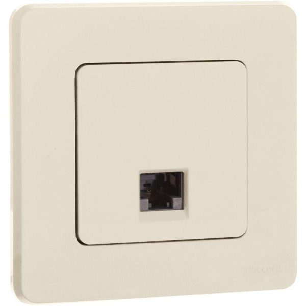 Розетка компьютерная Inspiria RJ45 кат.6 UTP механизм сл. кость IEK 673831