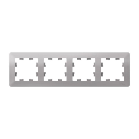 Рамка 4-м AtlasDesign Air алюм./дым. черн. SE ATN220304