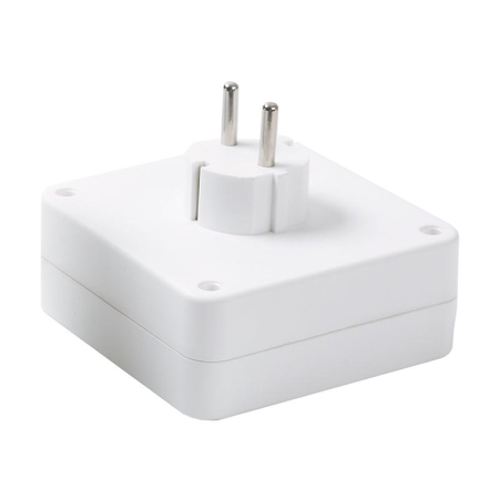 Разветвитель 4-м с заземл. 16А 3500Вт 250В квадрат бел. DОМТОК 2661