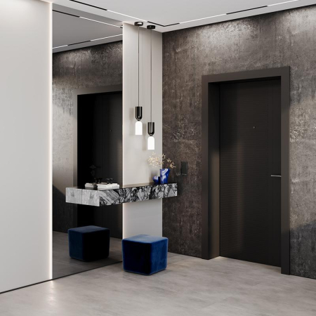 Рамка 2-м S70 стеклян. черн. Voltum VLS110208