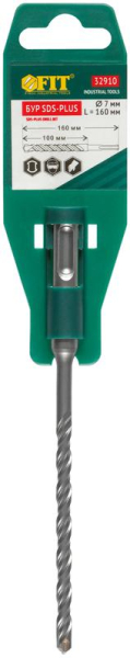 Бур по бетону SDS PLUS с двойн. резьбой 7х160мм FIT 32910