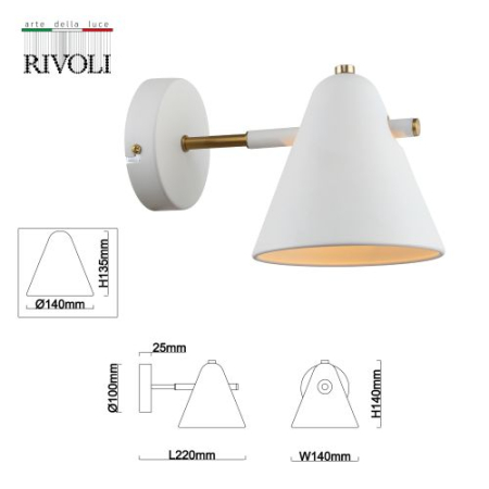 Бра светильник Chelsea 3141-401 настенный 1хE14 40Вт модерн Rivoli Б0055465