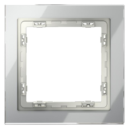 Рамка 1-м S70 стеклян. сталь Voltum VLS110105