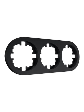 Рамка 3-м OSEN горизонт. круглая черн. бархат LEZARD 744-4200-148