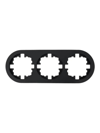 Рамка 3-м OSEN горизонт. круглая черн. бархат LEZARD 744-4200-148