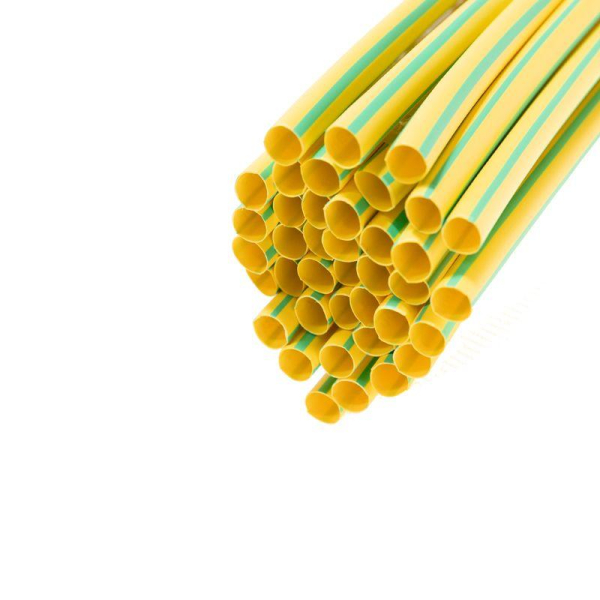 Трубка термоусадочная ТУТ нг 6.0/3.0 желт./зел. 1м Rexant 20-6007