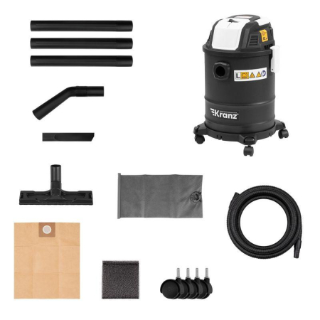 Пылесос строительный KR15 1200Вт 15л 4м Kranz KR-16-1115