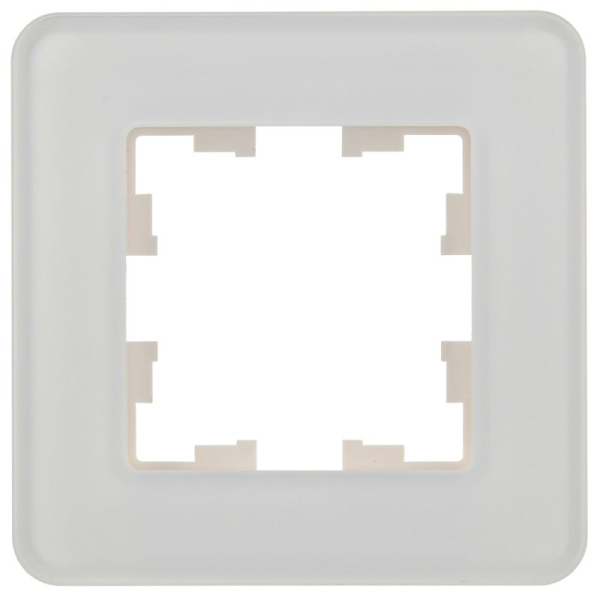 Рамка 1-м BRITE РУ-1-2-Бр стекло бел. RE IEK BR-M12-G-41-K01