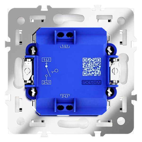Выключатель 1-кл. СП S70 10А механизм бел. глянцевый Voltum VLS010101