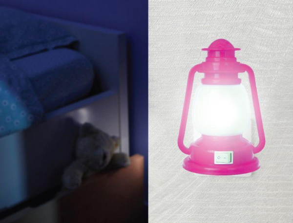 Светильник светодиодный NL-170 "Фонарик" 220В ночник с выкл. розов. Camelion 12526