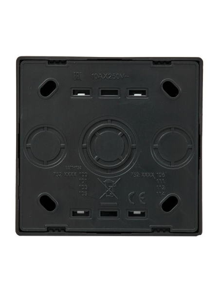 Выключатель проходной 1-кл. ОП LETO черн. бархат LEZARD 752-4200-105