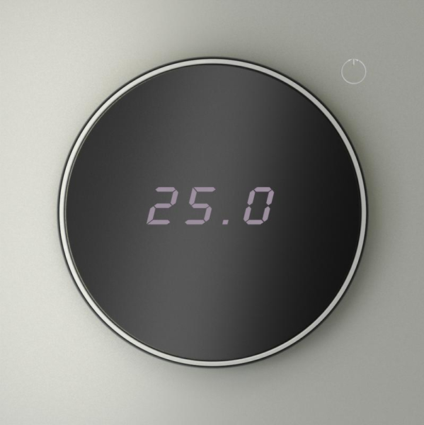 Терморегулятор электронный S70 с индикацией и датчиком для теплого пола механизм сталь Voltum VLS070105