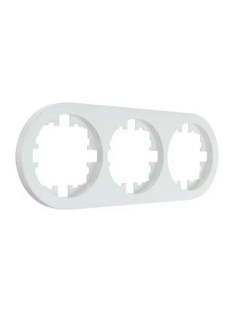 Рамка 3-м OSEN горизонт. круглая бел. LEZARD 744-0200-148