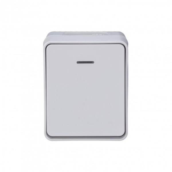 Выключатель 1-кл. ОП AtlasDesign PROFI IP54 10AX с подсветкой бел. SE ATN540113