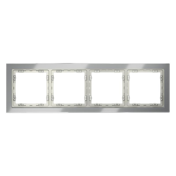 Рамка 4-м S70 стеклян. сталь Voltum VLS110405