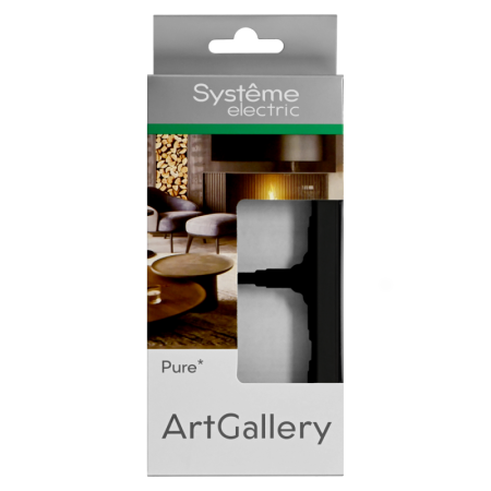 Рамка 2-м ArtGallery Pure матов. органич. стекло черн. SE GAL331002