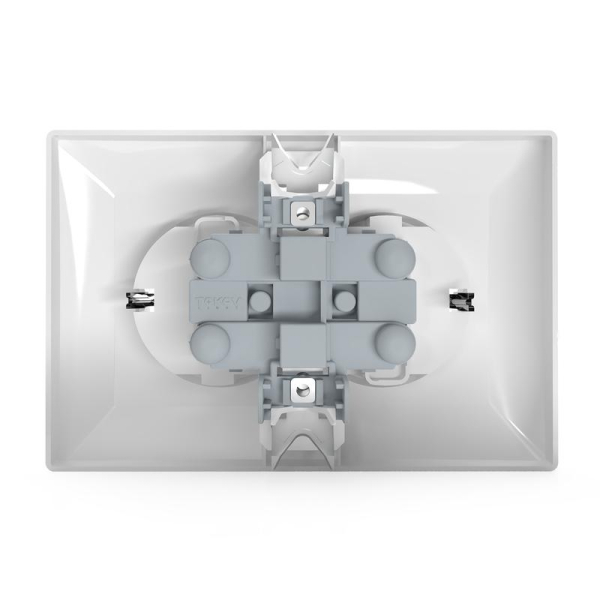Розетка 2-м СП AVA 16А IP20 с заземл. защ. шторки в сборе бел. TOKOV ELECTRIC TKL-AV-R2FZSF-C01