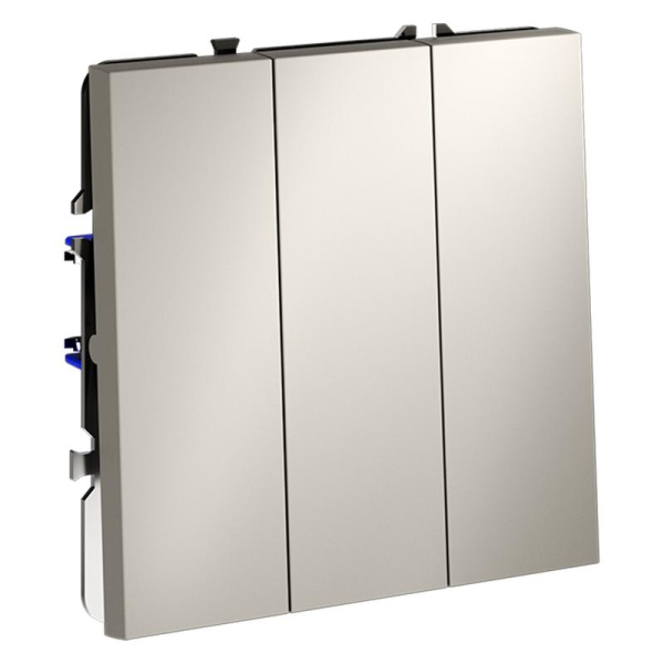 Выключатель 3-кл. СП S70 10А механизм кашемир Voltum VLS030103