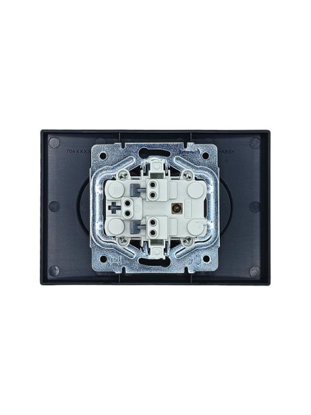 Розетка 2-мест. с/з СП ZIMA IP20 16А ПБТ безвинт. зажим черн. бархат LEZARD 704-4200-127BQC