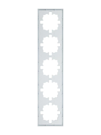 Рамка 5-мест. горизонт. ZIMA бел. LEZARD 704-0200-150