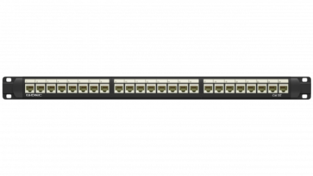 Патч-панель 19дюйм 1UCAT5E 24 модуля RJ45 неэкранированная DKC RN5PPU24