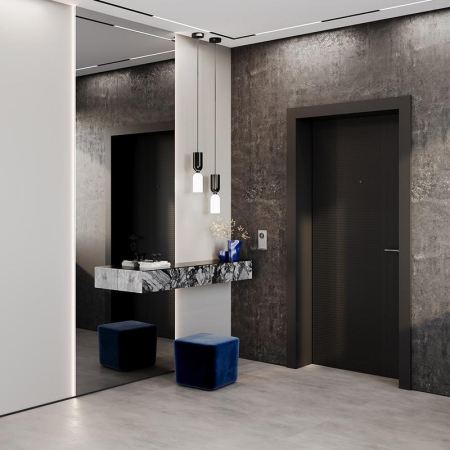 Выключатель 2-кл. СП S70 10А с подсветкой механизм сталь Voltum VLS020205