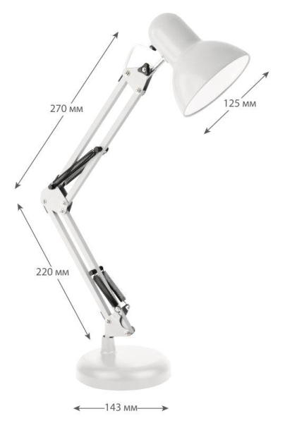 Светильник настольный UF-313 С01 230В 60Вт бел. Ultraflash 14412