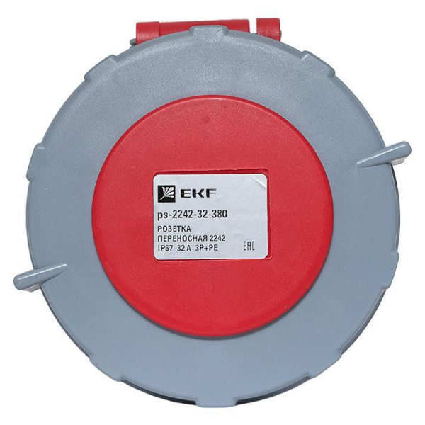 Розетка переносная 2242 3Р+РЕ 32А 380В IP67 PROxima EKF ps-2242-32-380
