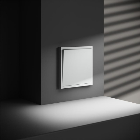 Переключатель перекрестный 1-кл. СП S70 механизм бел. матов. Voltum VLS010502