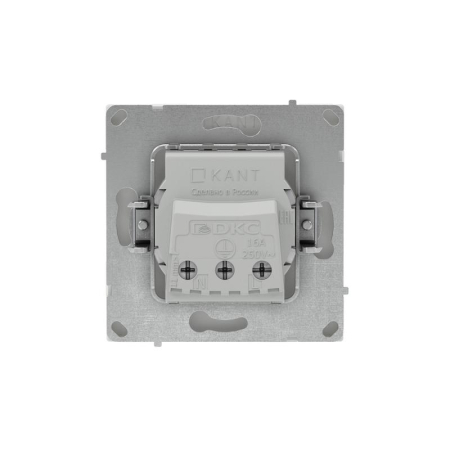 Розетка силовая KANT 2P+E без шторки бел. песок DKC 7010033