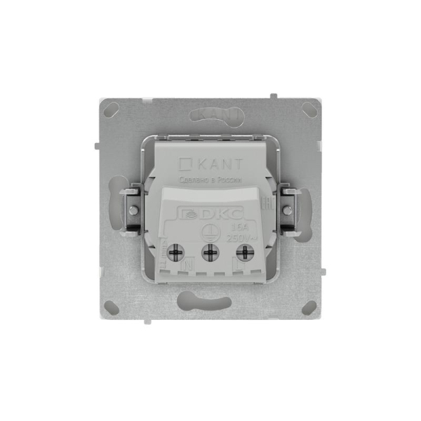 Розетка силовая KANT 2P+E без шторки бел. песок DKC 7010033