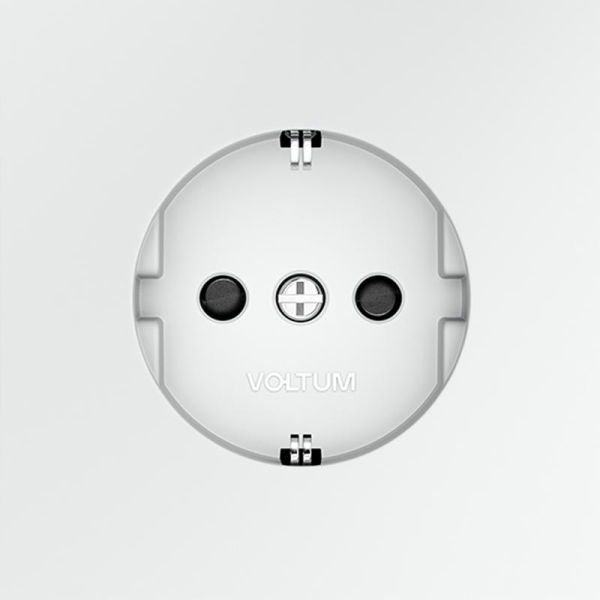 Розетка 1-м СП S70 16А с заземл. защ. шторки механизм бел. матов. Voltum VLS040202