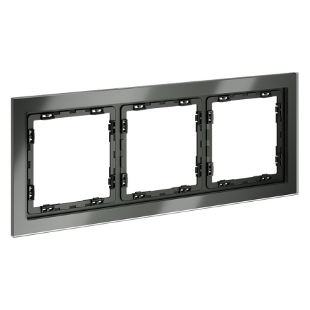 Рамка 3-м S70 стеклян. титан Voltum VLS110306